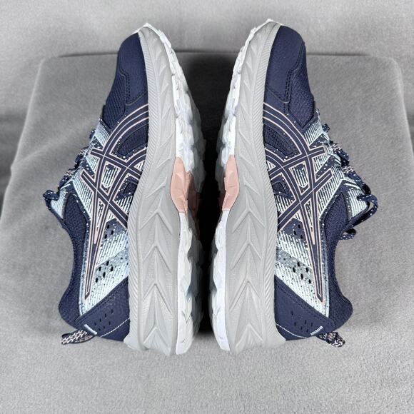 ASICS Gel-Venture 9 Shoes Womens Size 9 Navy Blue Gray Trail Running 1012B313 - Picture 9 of 11